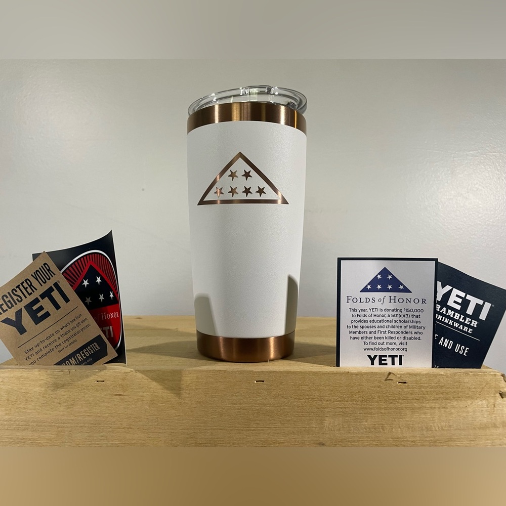 Yeti 20oz tumbler. Folds of Honor 2023.